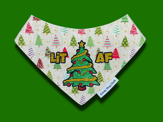 Lit AF Glitter Bandana