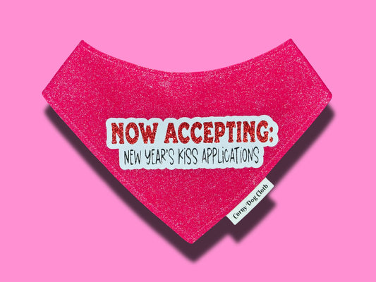 Kiss Applications Raspberry Glitter Bandana