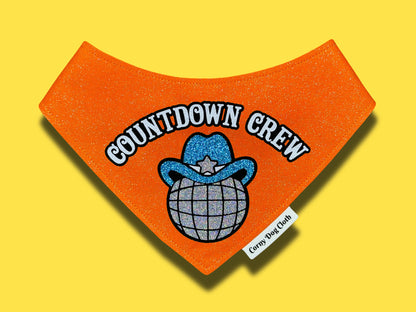 Countdown Crew Orange Glitter Bandana