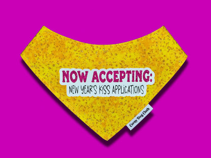 Kiss Applications Yellow Glitter Bandana