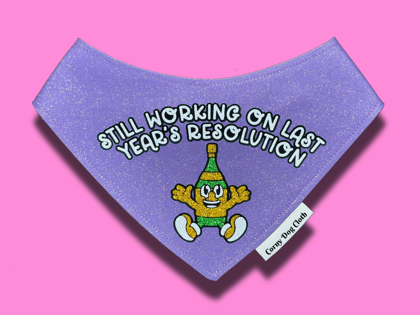 Last Year's Resolution Lilac Glitter Bandana