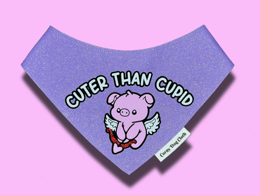 Cuter Than Cupid Lilac Glitter Bandana