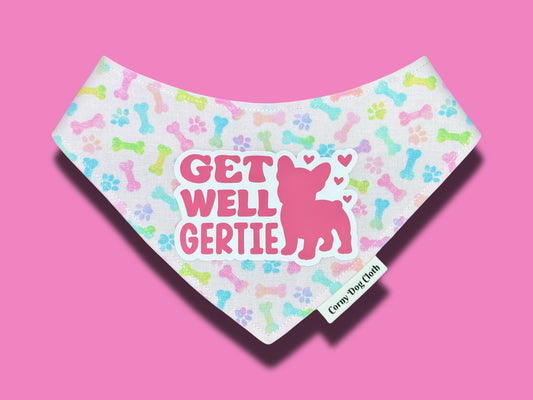 Get Well Gertie Pink Frenchie Bandana