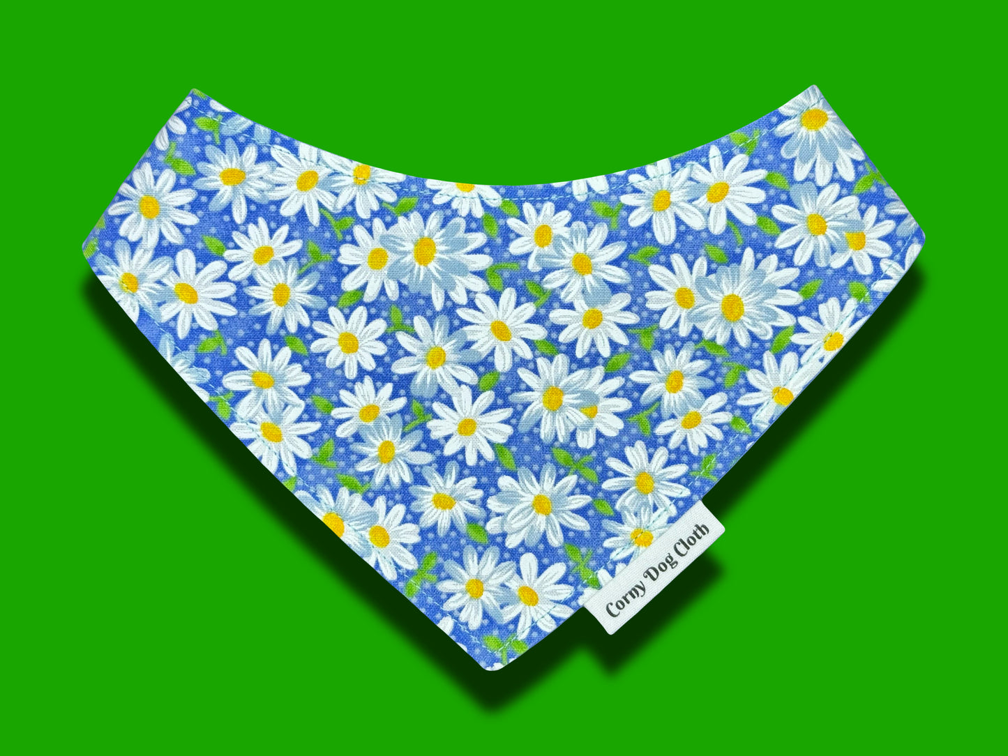 Daisies in Bloom Blue Custom Bandana