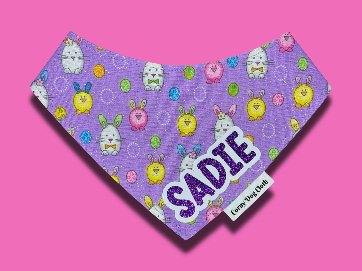 Easter Party Glitter Custom Bandana