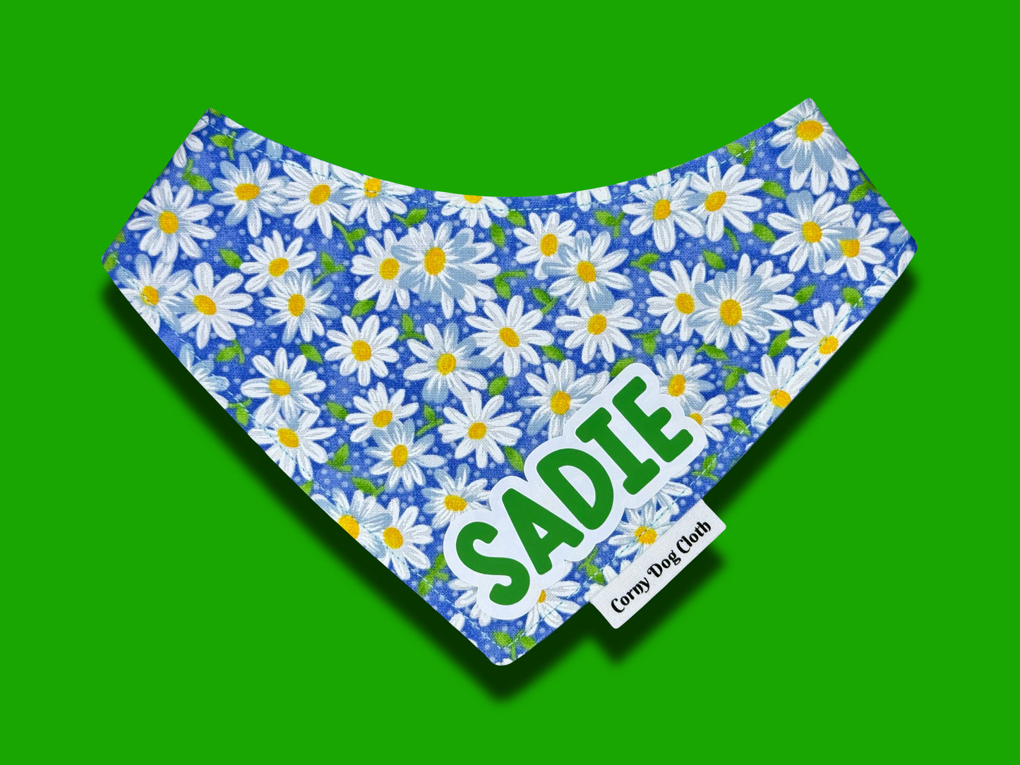 Daisies in Bloom Blue Custom Bandana