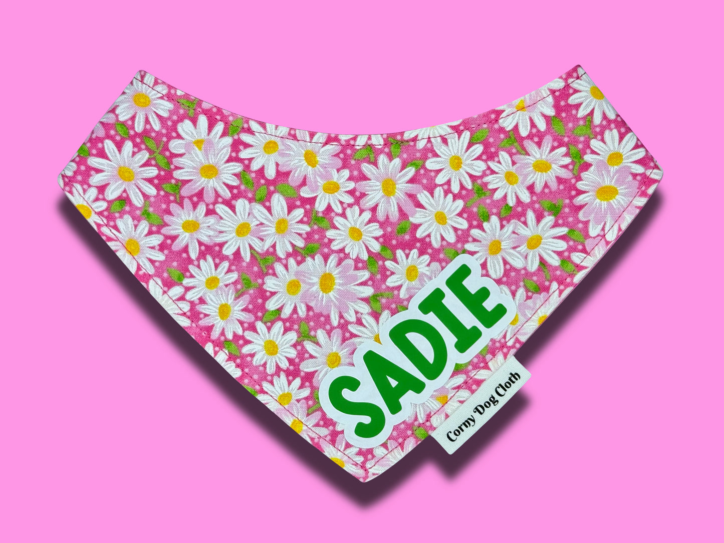 Daisies in Bloom Pink Custom Bandana