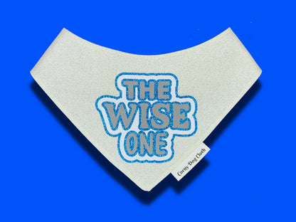 The Wise One White Glitter Bandana