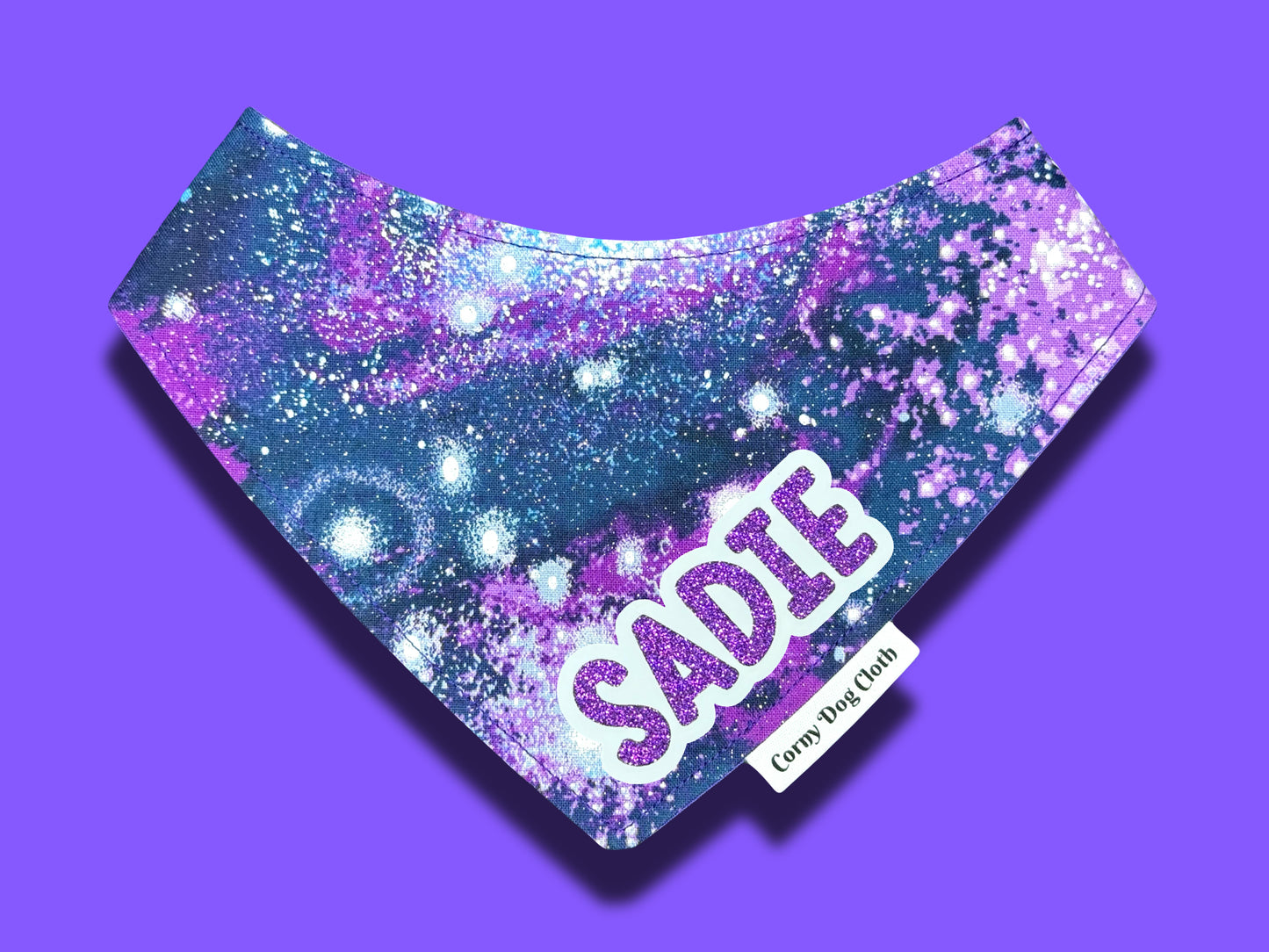 Galaxy Glimmer Custom Glitter Bandana