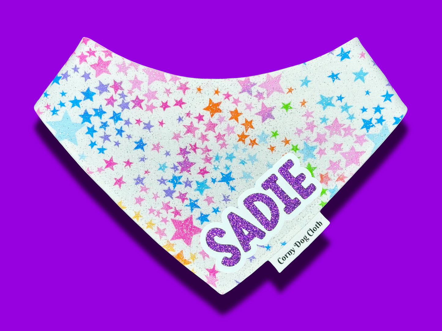 Shooting Star Custom Glitter Bandana