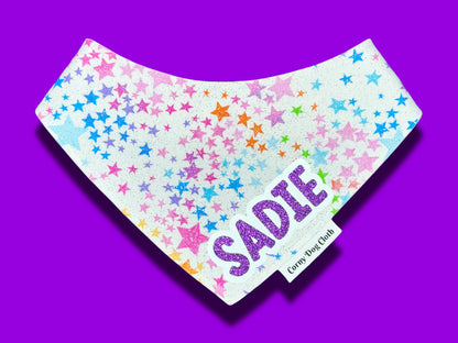 Shooting Star Custom Glitter Bandana
