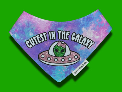 Cutest in the Galaxy Glitter Bandana