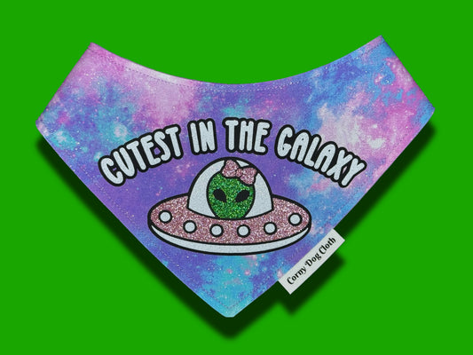 Cutest in the Galaxy Glitter Bandana