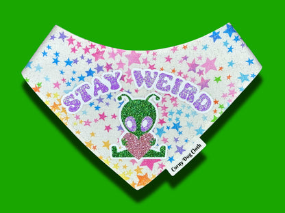 Stay Weird Glitter Bandana