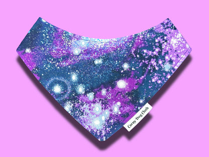 Galaxy Glimmer Custom Glitter Bandana