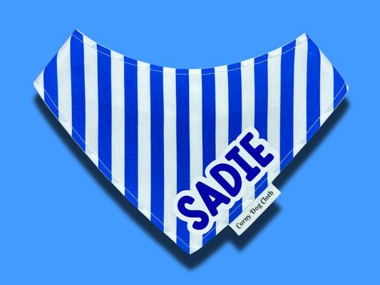 Blue Striped Custom Bandana