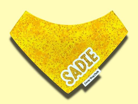 Golden Glow Custom Glitter Bandana