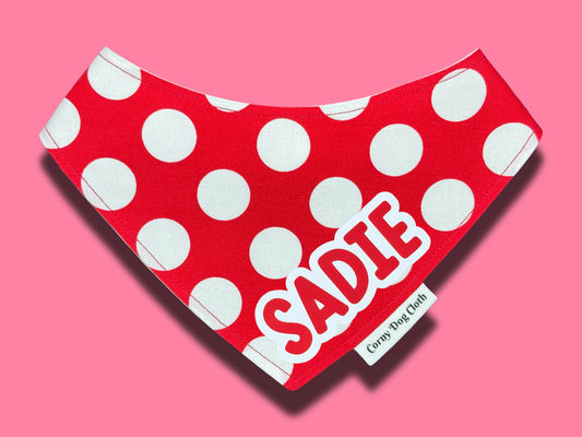 Polka Dot Red Custom Bandana