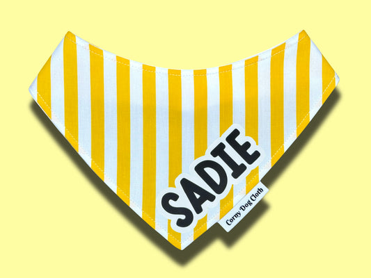 Yellow Striped Custom Bandana