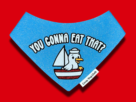You Gonna Eat That? Blue Glitter Bandana