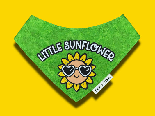 Little Sunflower Green Tie-Dye Bandana