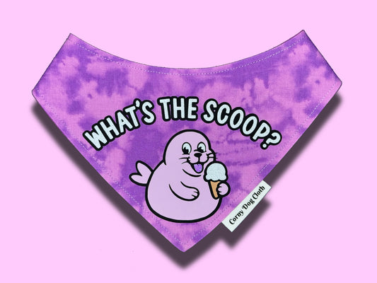 What's the Scoop? Purple Tie-Dye Bandana