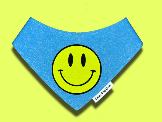 Spread Positivity Blue Glitter Bandana