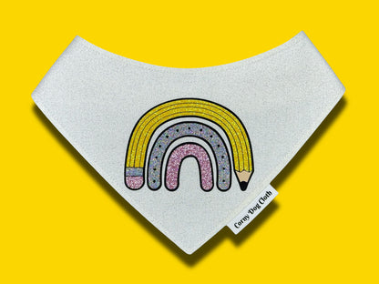 Bark & Draw White Glitter Bandana