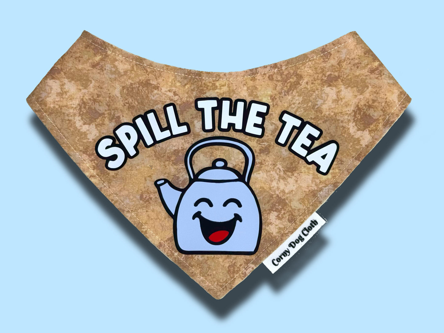 Spill the Tea Beige Tie-Dye Bandana