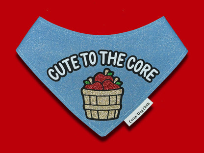 Cute to The Core Slate Blue Glitter Bandana