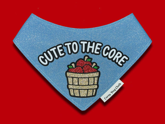 Cute to The Core Slate Blue Glitter Bandana