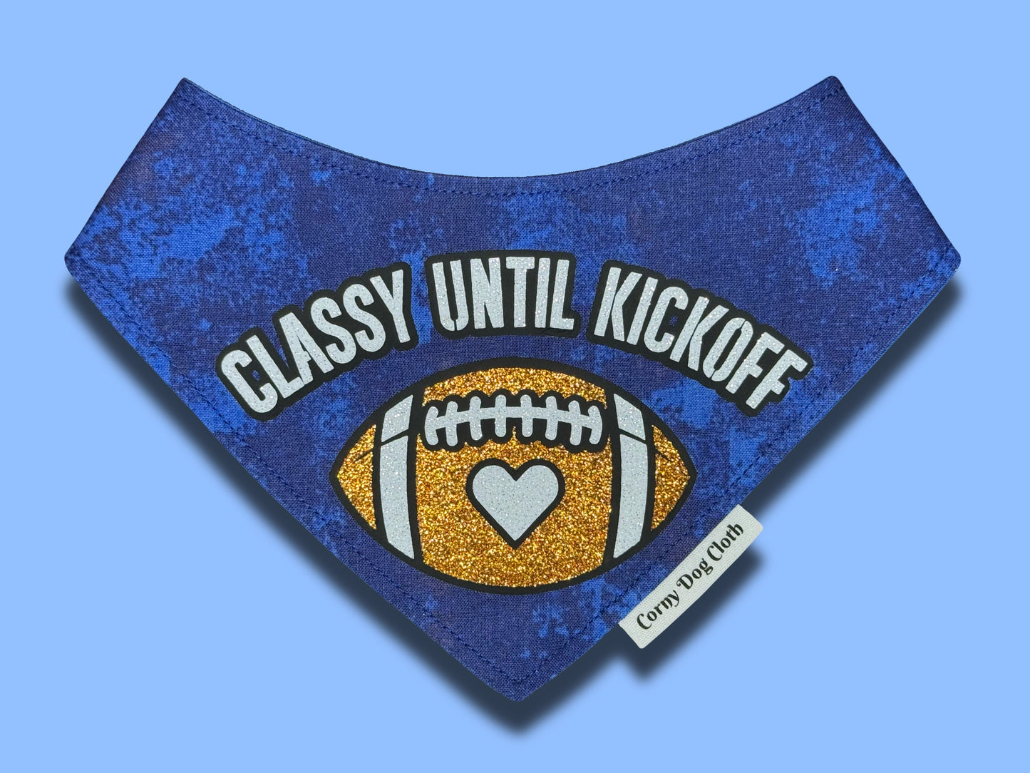 Classy Until Kickoff Blue Bandana