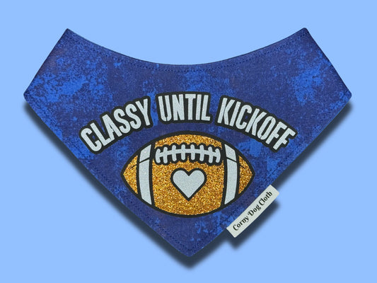 Classy Until Kickoff Blue Bandana