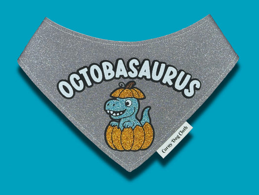 Octobasaurus Gray Glitter Bandana