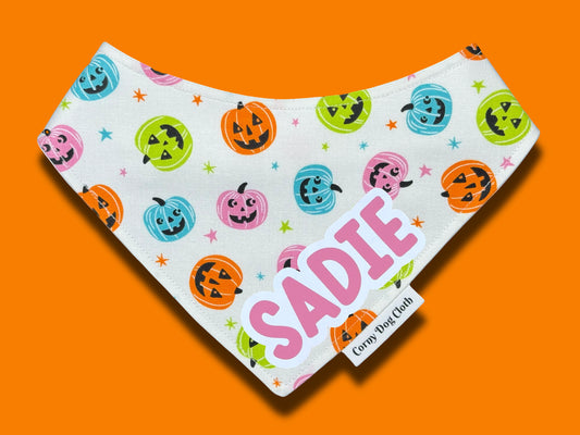 Jack-o-Joy White Custom Bandana