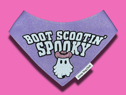 Boot Scootin' Spooky Lilac Glitter Bandana