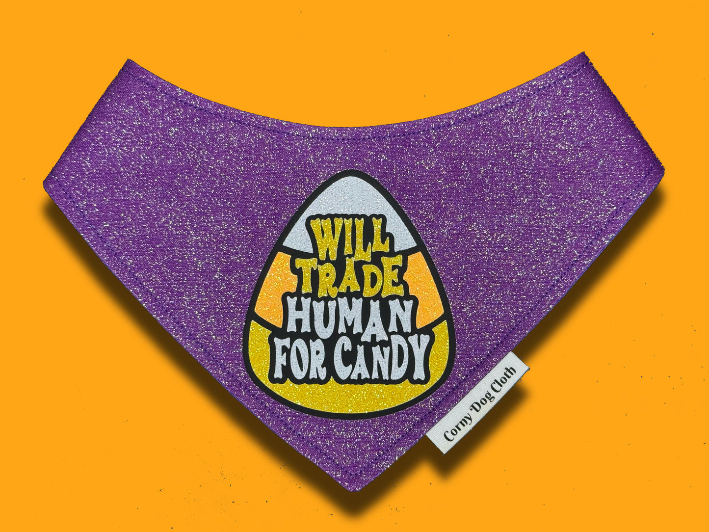 Sweet Tooth Purple Glitter Bandana