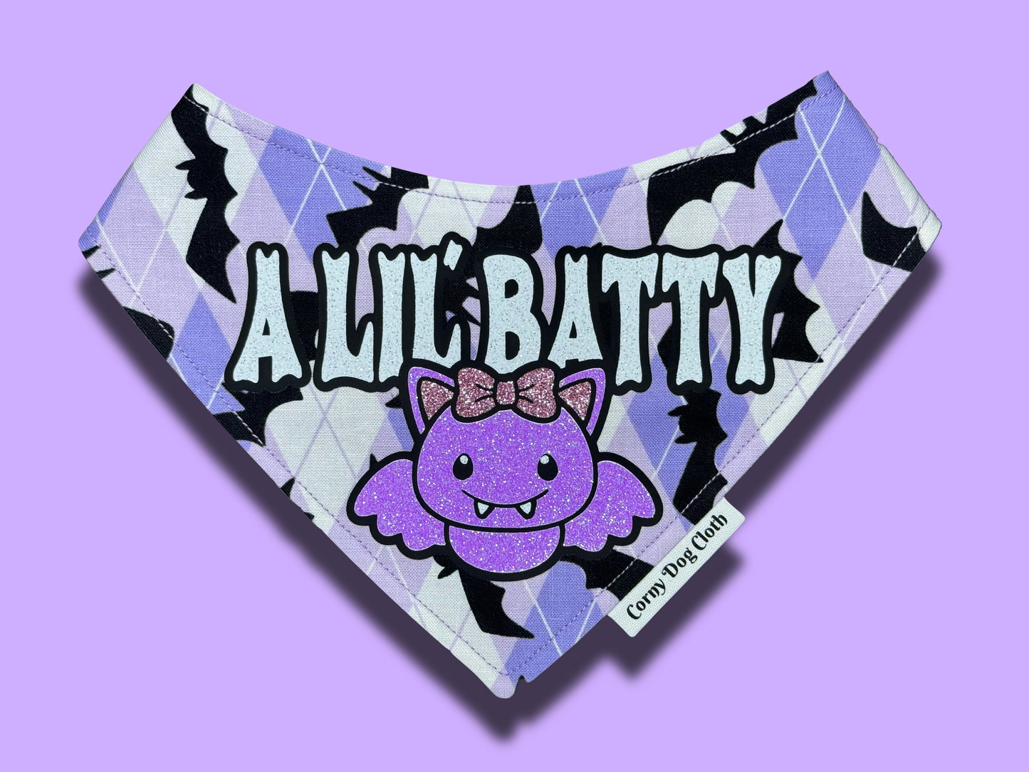 A Lil' Batty Lilac Bandana
