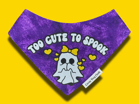 Too Cute to Spook Purple Bandana