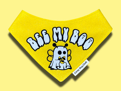 Bee My Boo Yellow Glitter Bandana