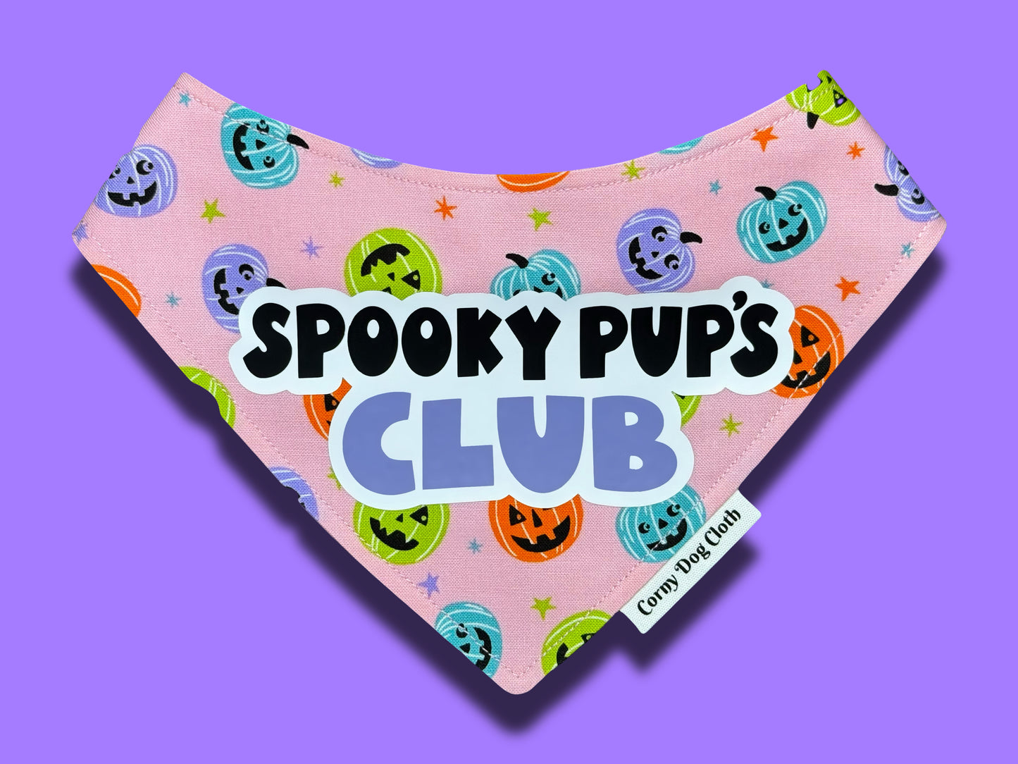 Spooky Pup's Club Pink Bandana