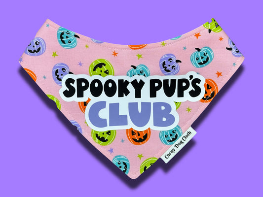 Spooky Pup's Club Pink Bandana