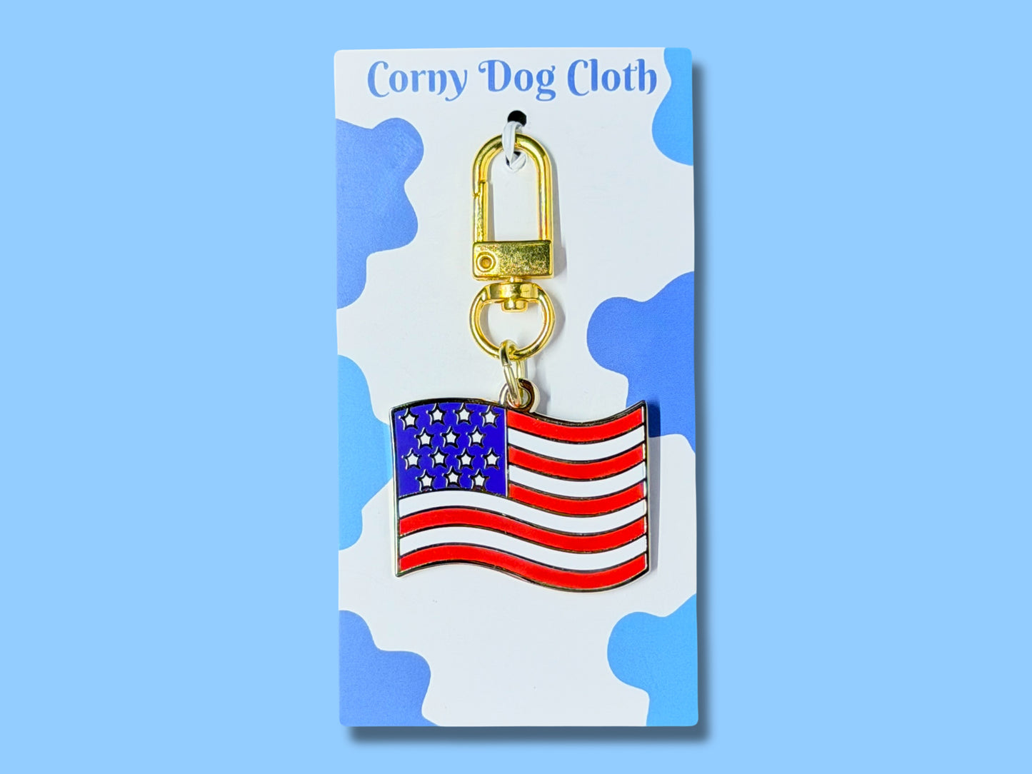 American Flag Dog Tag