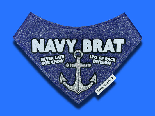 Navy Brat Navy Glitter Bandana