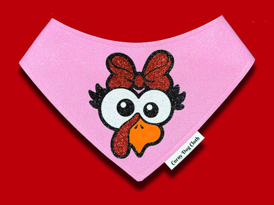 Gobble Squad Light Pink Glitter Bandana