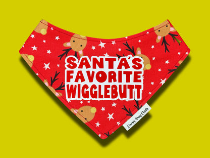 Santa's Favorite Wigglebutt Red Bandana
