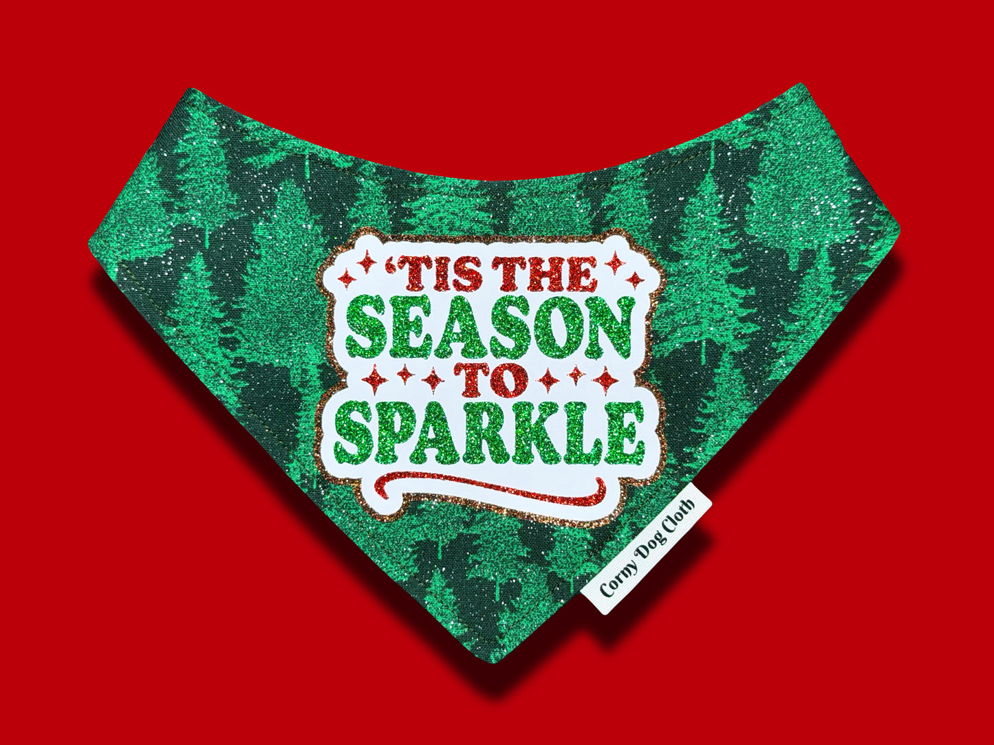 'Tis The Season Glitter Bandana