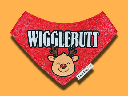 Wigglebutt Red Glitter Bandana