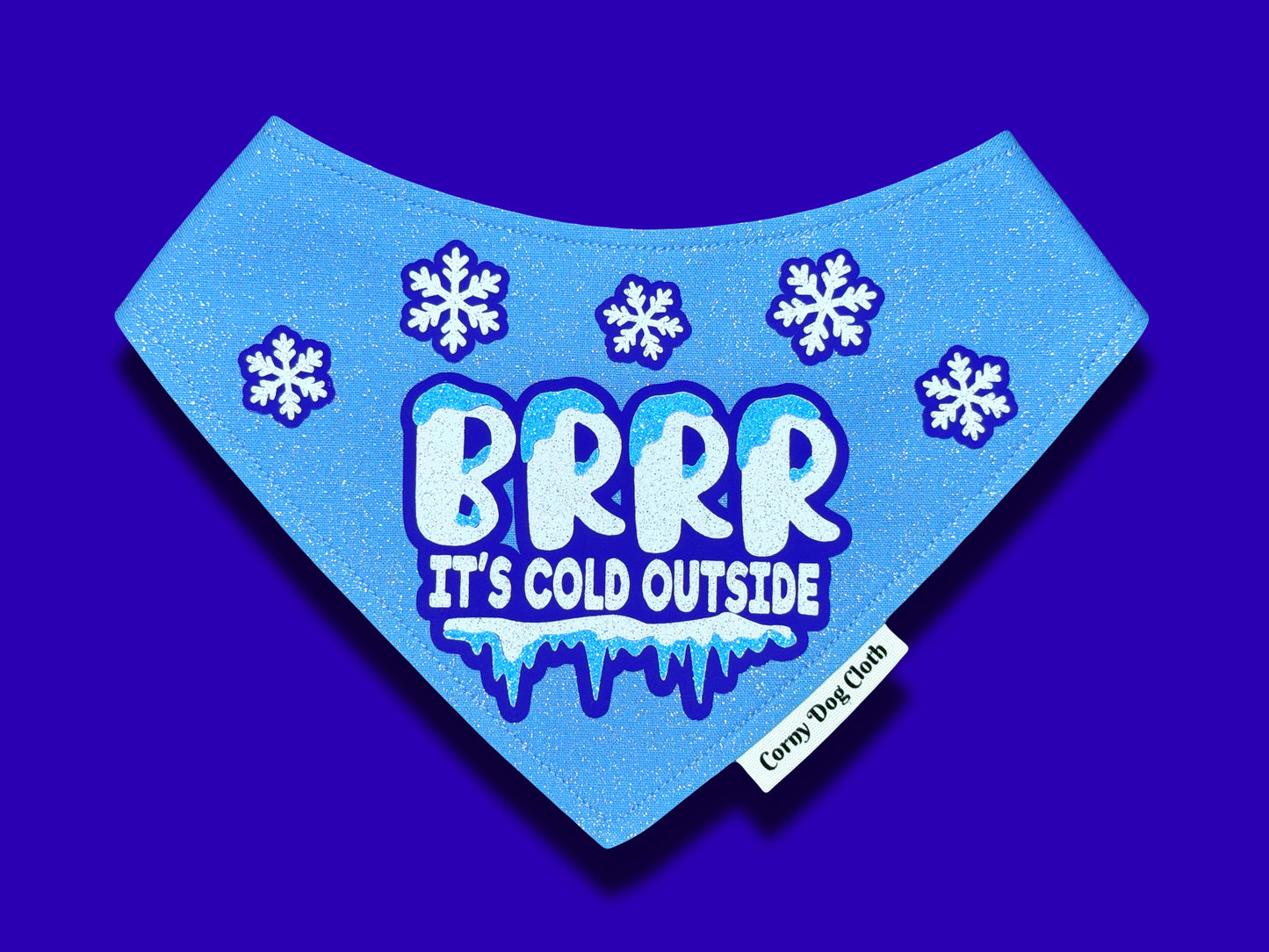 Brrr... Blue Glitter Bandana