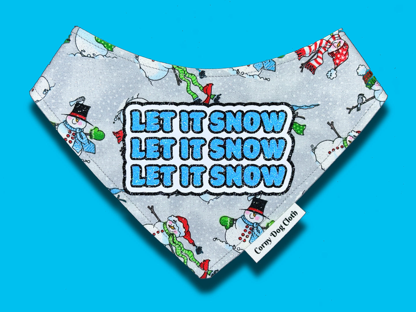 Let It Snow Glitter Bandana